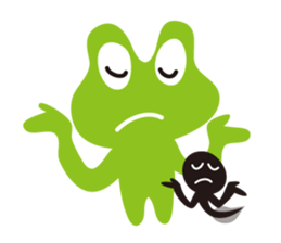 Daily life of a frog and tadpole sticker #4994211