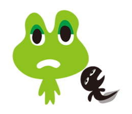 Daily life of a frog and tadpole sticker #4994214