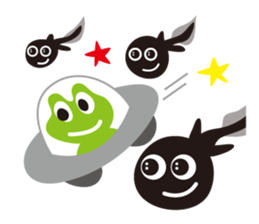 Daily life of a frog and tadpole sticker #4994221