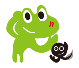 Daily life of a frog and tadpole sticker #4994226