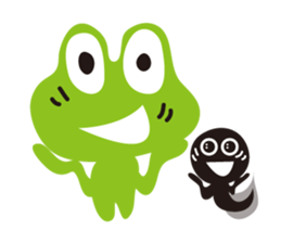Daily life of a frog and tadpole sticker #4994228