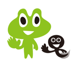 Daily life of a frog and tadpole sticker #4994236