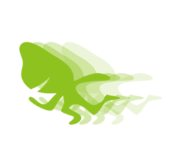 Daily life of a frog and tadpole sticker #4994237