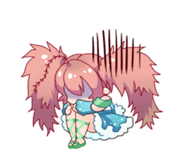 Seaweed Girl Gibasa-chan sticker #4994799