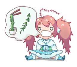 Seaweed Girl Gibasa-chan sticker #4994807