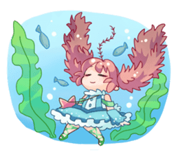 Seaweed Girl Gibasa-chan sticker #4994832