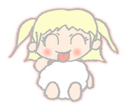 cute girl sheep-chan Of amaze experience sticker #4995545