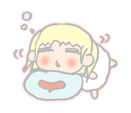 cute girl sheep-chan Of amaze experience sticker #4995546