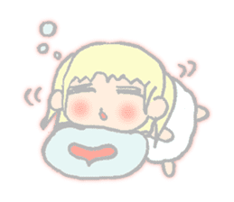 cute girl sheep-chan Of amaze experience sticker #4995546