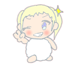 cute girl sheep-chan Of amaze experience sticker #4995547