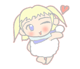 cute girl sheep-chan Of amaze experience sticker #4995549