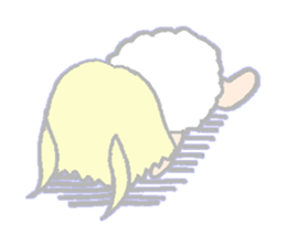 cute girl sheep-chan Of amaze experience sticker #4995550