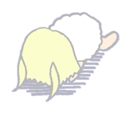 cute girl sheep-chan Of amaze experience sticker #4995550