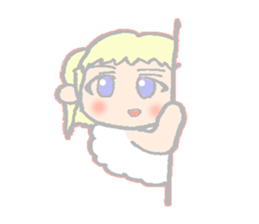 cute girl sheep-chan Of amaze experience sticker #4995551