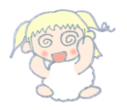 cute girl sheep-chan Of amaze experience sticker #4995552