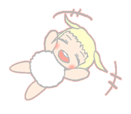 cute girl sheep-chan Of amaze experience sticker #4995555