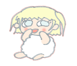 cute girl sheep-chan Of amaze experience sticker #4995560