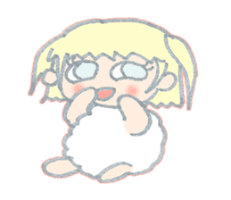 cute girl sheep-chan Of amaze experience sticker #4995560