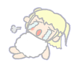 cute girl sheep-chan Of amaze experience sticker #4995562