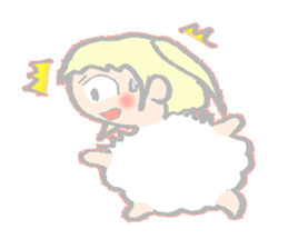 cute girl sheep-chan Of amaze experience sticker #4995563