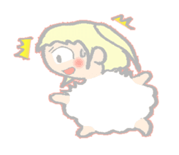 cute girl sheep-chan Of amaze experience sticker #4995563