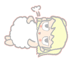 cute girl sheep-chan Of amaze experience sticker #4995564
