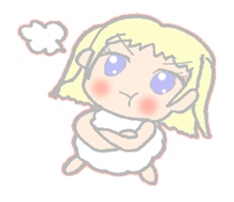 cute girl sheep-chan Of amaze experience sticker #4995565