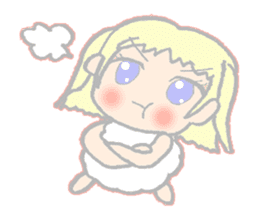 cute girl sheep-chan Of amaze experience sticker #4995565