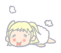 cute girl sheep-chan Of amaze experience sticker #4995566