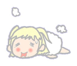 cute girl sheep-chan Of amaze experience sticker #4995566