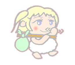 cute girl sheep-chan Of amaze experience sticker #4995567