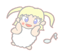 cute girl sheep-chan Of amaze experience sticker #4995569