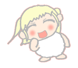 cute girl sheep-chan Of amaze experience sticker #4995570