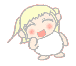 cute girl sheep-chan Of amaze experience sticker #4995570