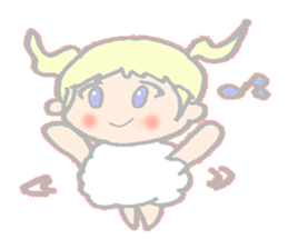 cute girl sheep-chan Of amaze experience sticker #4995572