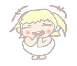 cute girl sheep-chan Of amaze experience sticker #4995574