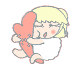 cute girl sheep-chan Of amaze experience sticker #4995575