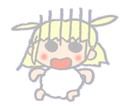 cute girl sheep-chan Of amaze experience sticker #4995578