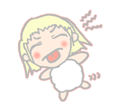 cute girl sheep-chan Of amaze experience sticker #4995580