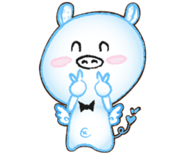 Angel Pig : MooDaeng : Pig Pops sticker #4997291