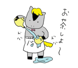 Horse in a swimsuit2 sticker #4997862