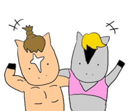 Horse in a swimsuit2 sticker #4997873