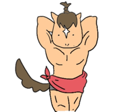 Horse in a swimsuit2 sticker #4997885