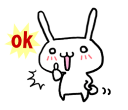 pretty rabbit sticker sticker #4998170