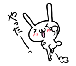 pretty rabbit sticker sticker #4998186