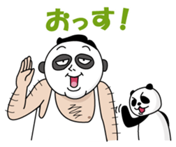 Old guy of the Clumsy panda face2 sticker #4999223