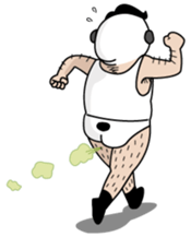 Old guy of the Clumsy panda face2 sticker #4999224