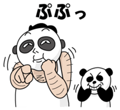 Old guy of the Clumsy panda face2 sticker #4999226