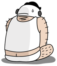 Old guy of the Clumsy panda face2 sticker #4999230