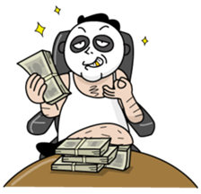 Old guy of the Clumsy panda face2 sticker #4999235